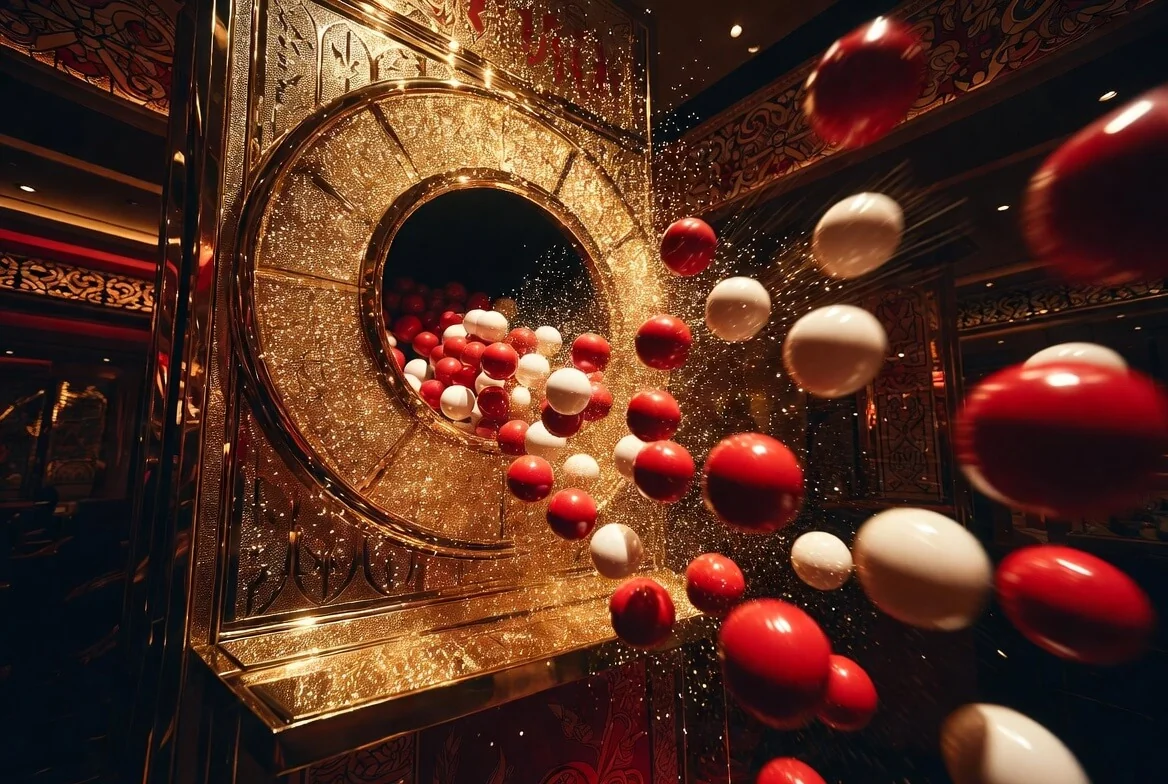 Złote koło fortuny ilustrujące wyniki Lotto Multi Multi i Eurojackpot